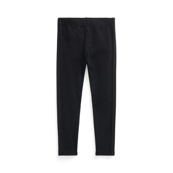 Leggings curtas em malha el&aacute;stica riscas