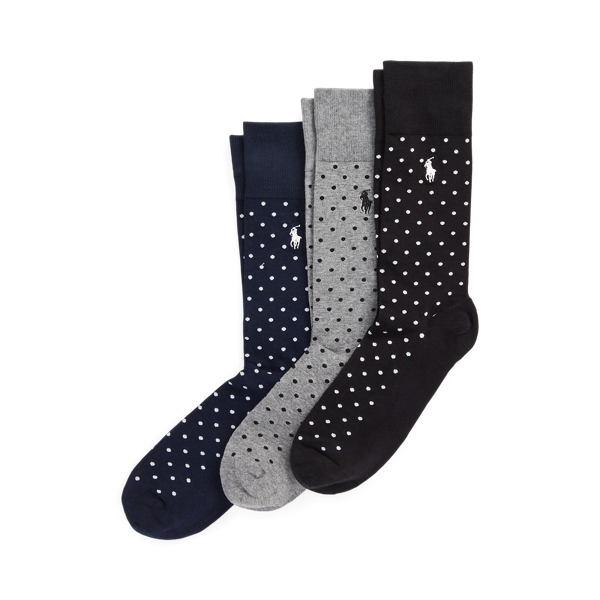 Gepunktete Anzugsocken im Dreierpack