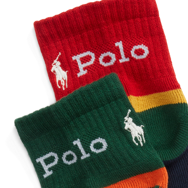 Assorted Color-Blocked Quarter-Crew Sock 6-Pack Polo Ralph Lauren 2