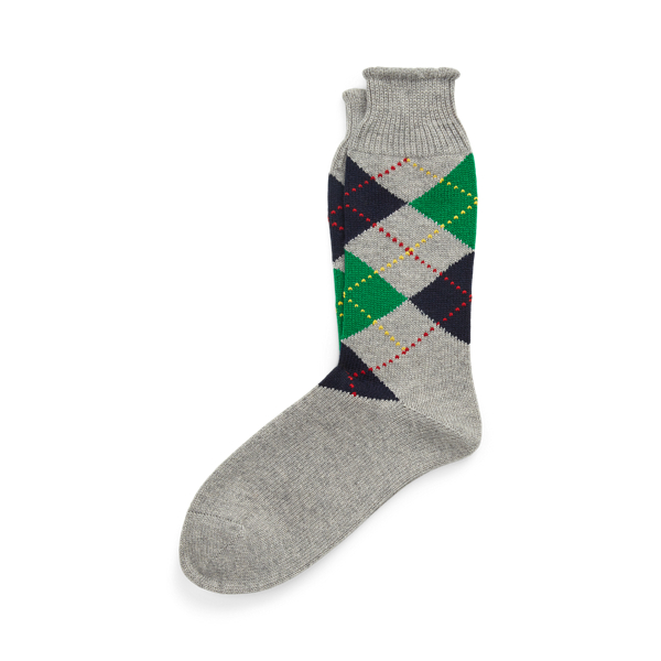 Hand-Cranked Argyle Cashmere Socks