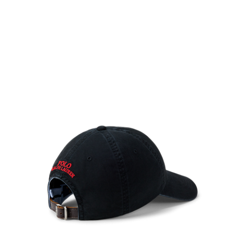 Мужская кепка Ralph Lauren Stretch-Cotton Twill Ball, цвет: Чёрный
