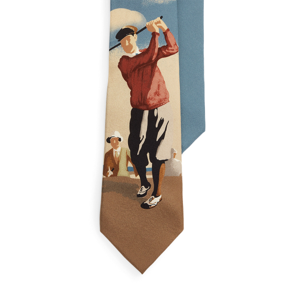 Cravatta Polo Golf in cr&ecirc;pe di seta