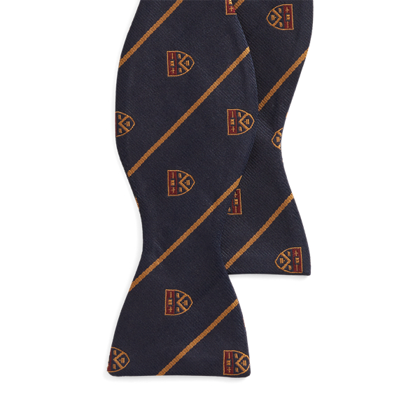 Striped Silk Repp Club Bow Tie