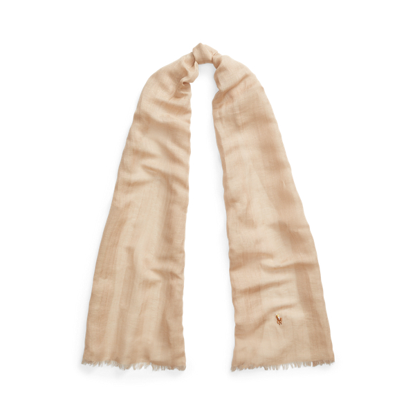Washed Linen-Blend Scarf