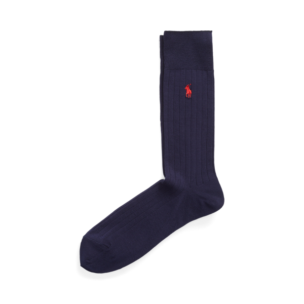 Rib-knit Cotton-Blend Crew Socks