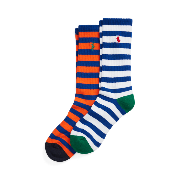 Striped Cotton-Blend Crew Sock 2-Pack Polo Ralph Lauren 1