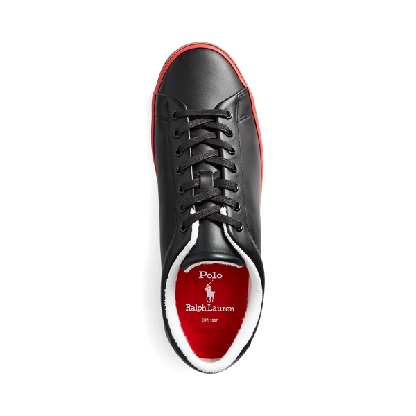 Sneaker Longwood mit perforiertem Leder Polo Ralph Lauren in Schwarz 6
