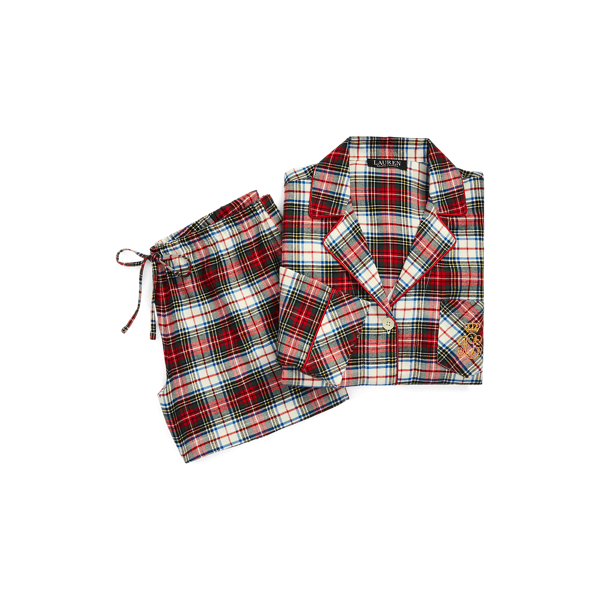 Plaid Brushed Twill Boxer Pyjama Set Lauren 1