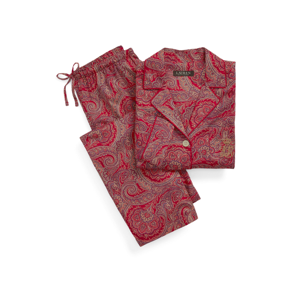 Pyjama en satinette motif paisley Lauren en 1