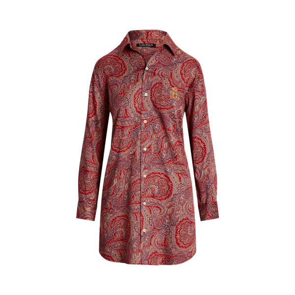 Satinet slaapshirt met luipaardprint