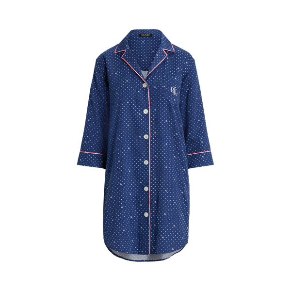 Polka-Dot Sateen Sleep Shirt Lauren 1