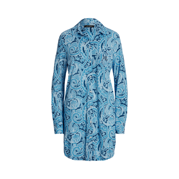 Chemise de nuit motif cachemire jersey Lauren en 1