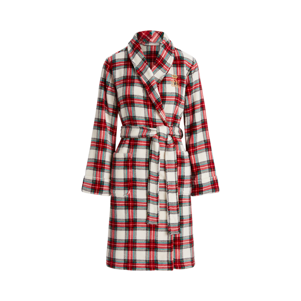 Plaid Shawl-Collar Robe Lauren 1