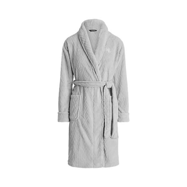 Herringbone Shawl-Collar Robe Lauren 1