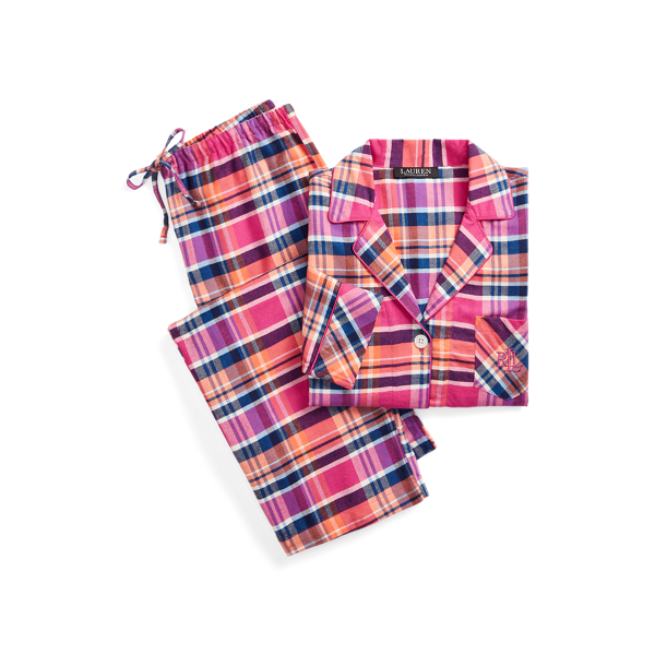Plaid Brushed Twill Sleep Set Lauren 1