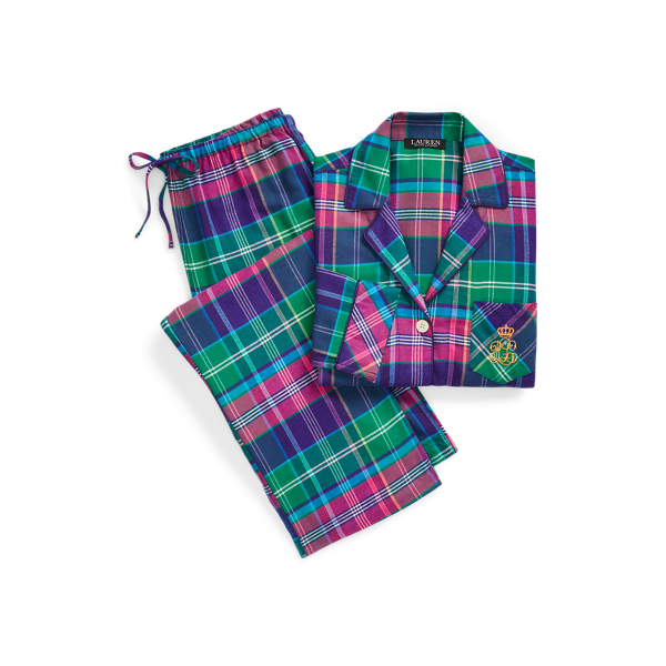 Plaid Brushed Twill Sleep Set Lauren 1