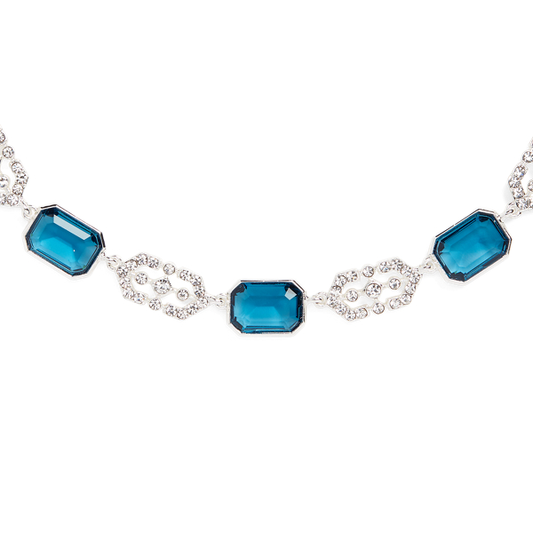 Collana con pietre e cristalli Lauren in Argento/Blu 2