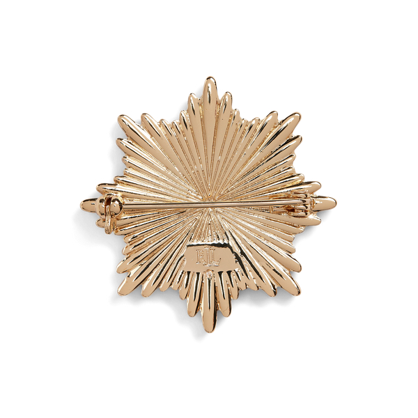 Brosche mit Sternwappen Lauren in Gold/Schwarz 2