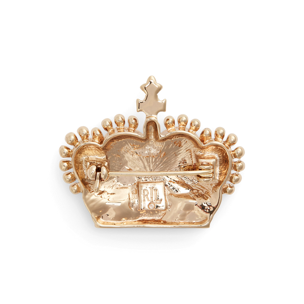 Brosche mit Strasskrone Lauren in Gold/Multi 3