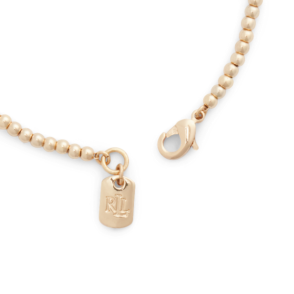 Gold Crown Charm Beaded Flex Bracelet Lauren 2