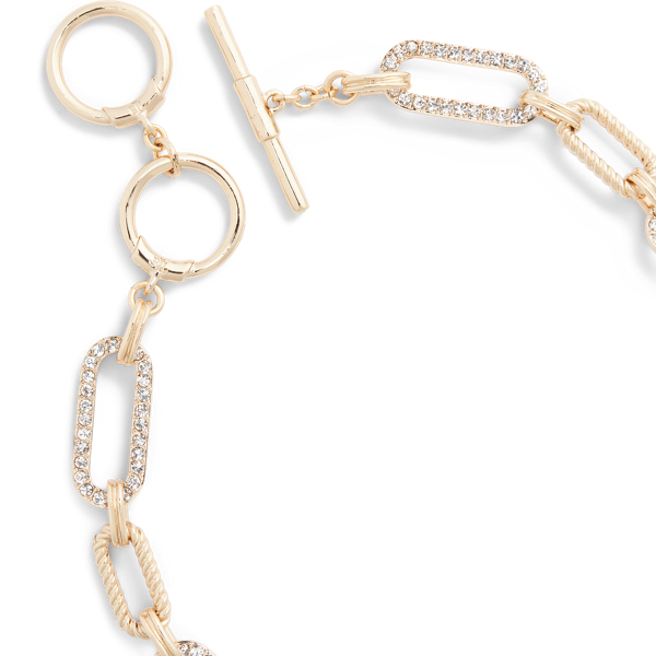 Goldfarbenes Pav&eacute;-Collier Lauren in Gold/Kristall 2