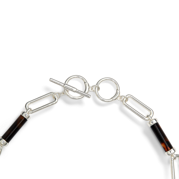 Silver/Tort Silver-Tone Tortoiseshell Necklace Lauren 2