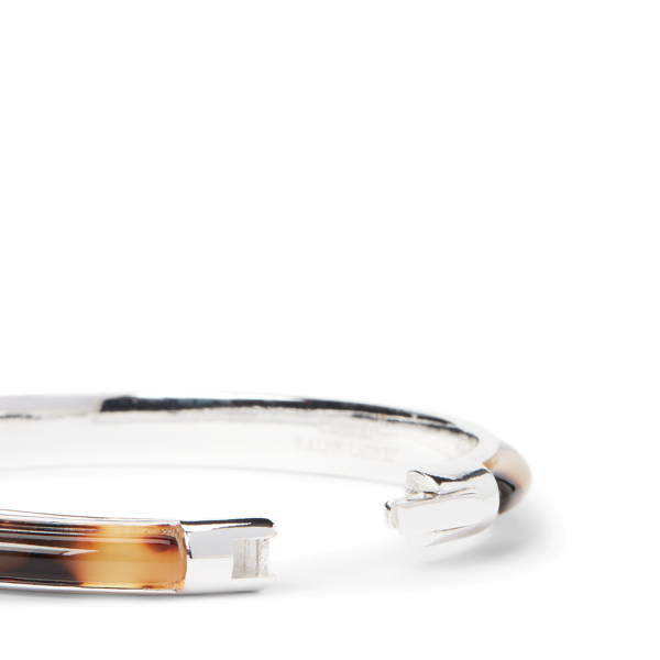 Silver/Tort Silver-Tone Tortoiseshell Hinge Bangle Lauren 2