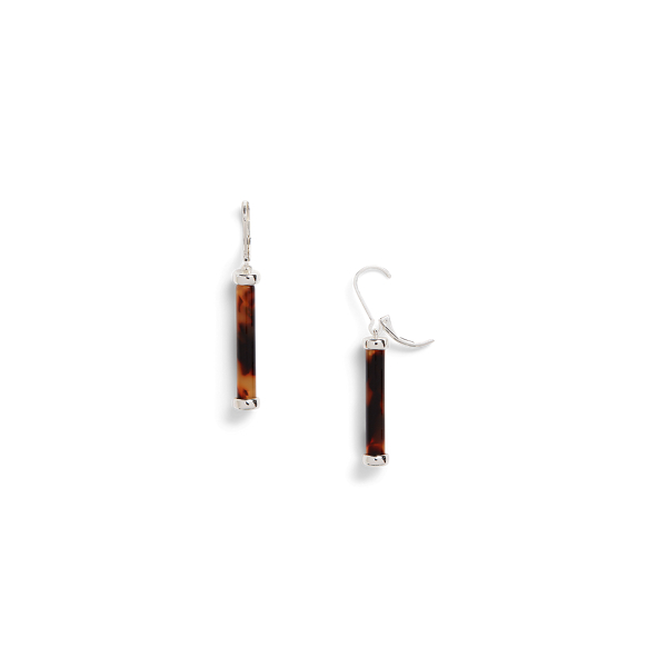 Silver/Tort Silver-Tone Tortoiseshell Drop Earrings Lauren 2