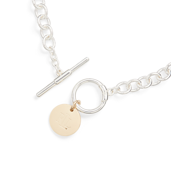 Collier pendentif &agrave; logo bicolore Lauren en Bicolore 2