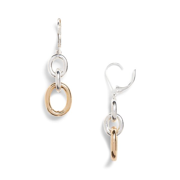 Two Tone Two-Tone Chain Drop Earrings Lauren 2