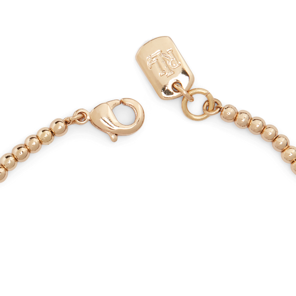 Two Tone Padlock Charm Beaded Flex Bracelet Lauren 2