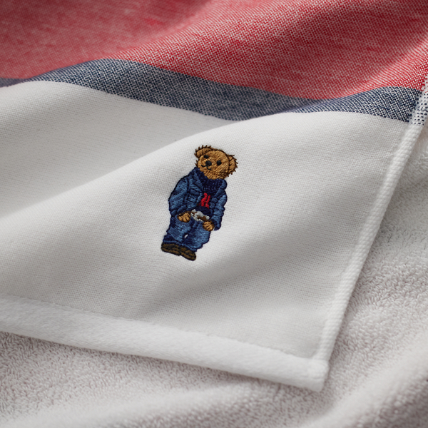 POLO RALPH LAUREN - RL Polo ベア スモールシングル タオルケット　ネイビー　ホワイト RALPH LAUREN HOME ベッド 寝具 RL Polo ベア スモール シングル