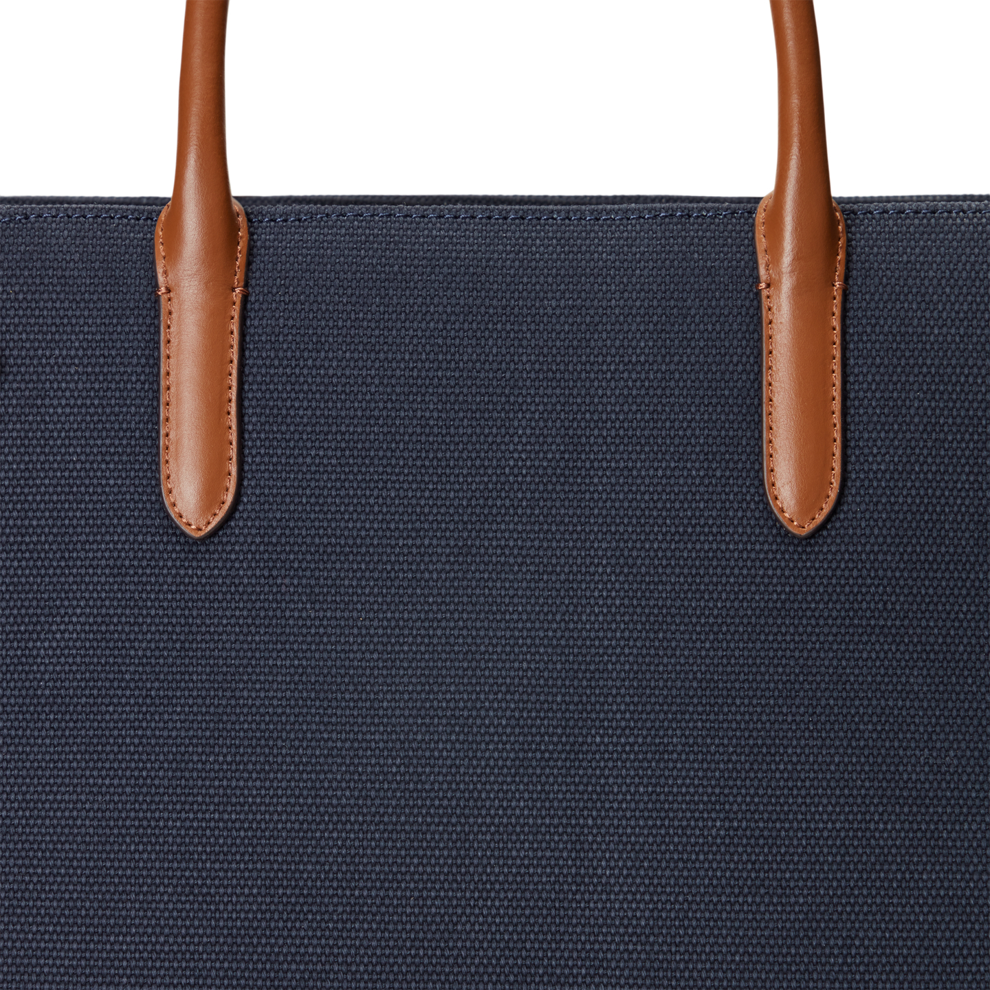 Женская сумка Ralph Lauren Canvas Large Devyn, цвет: Тёмно-синий / Рыжевато-коричневый — фото 4