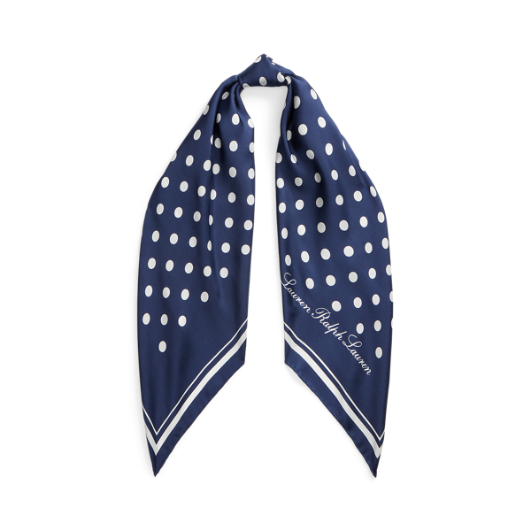 Ella Polka-Dot Silk Twill Square Scarf