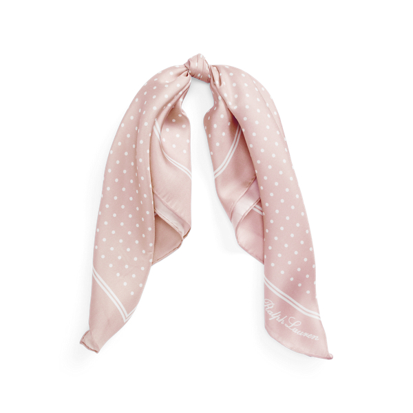 Gisele Polka-Dot Silk Twill Square Scarf for Women Ralph Lauren® KW