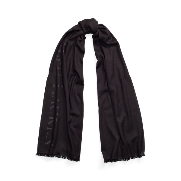 Len&ccedil;o com log&oacute;tipo em jacquard Charlotte