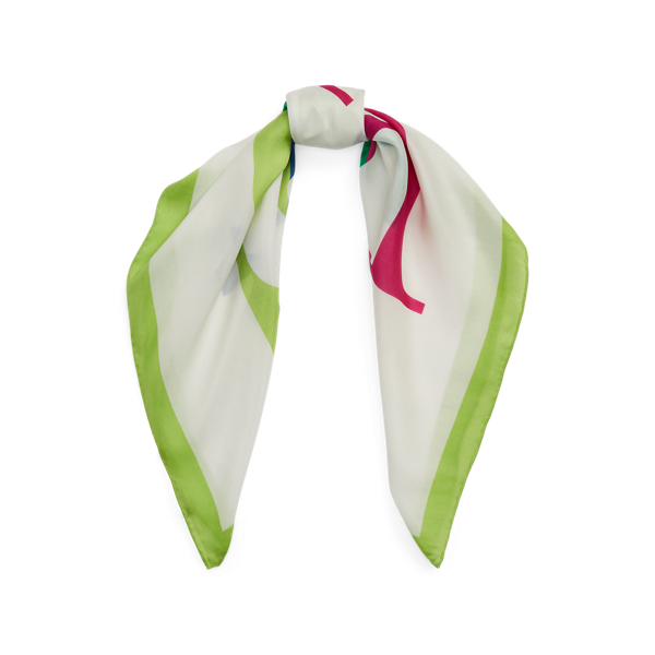 Lilly Logo Silk-Blend Square Scarf