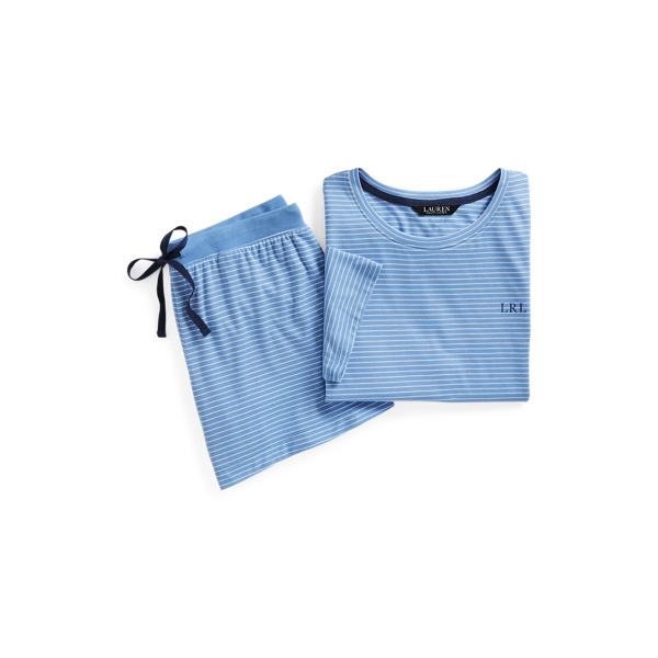 Pyjama short ray&eacute; en jersey Lauren en 1