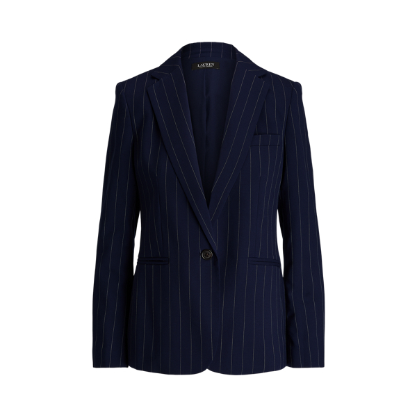 Blazer de crep&eacute; de lana con rayas Lauren en 1