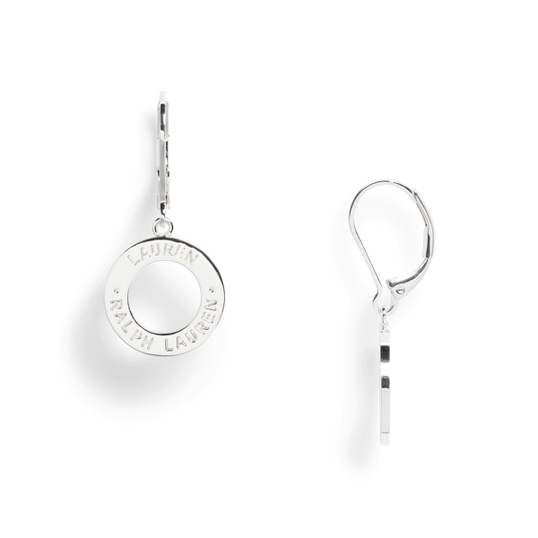 Silberfarbene gravierte Ohrh&auml;nger Lauren in Silber 2