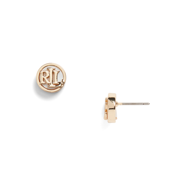 Orecchini in madreperla con logo Lauren in Oro 2