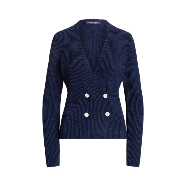 Pull cardigan &agrave; coupe crois&eacute;e