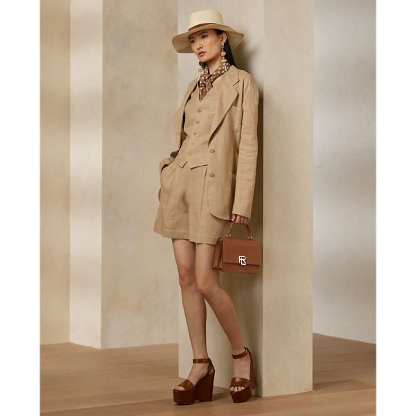 Tan/Sage Giuseppina Tweed Jacket Ralph Lauren Collection 4