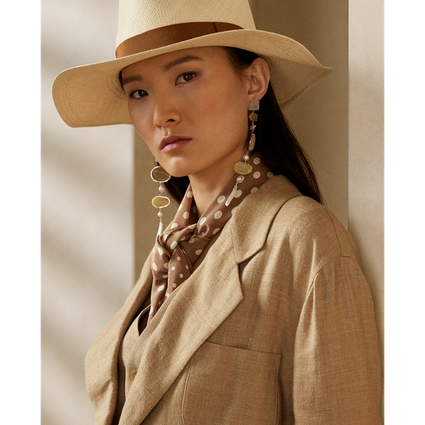 Tan/Sage Giuseppina Tweed Jacket Ralph Lauren Collection 6
