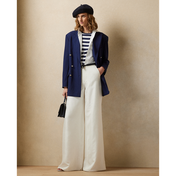 Lux Navy Shelden Wool Crepe Jacket Ralph Lauren Collection 8