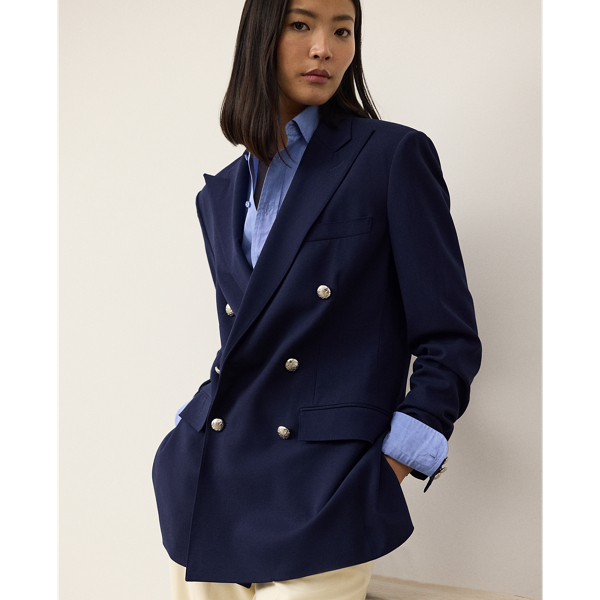 Lux Navy Shelden Wool Crepe Jacket Ralph Lauren Collection 6