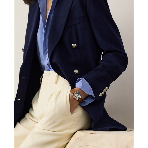 Lux Navy Shelden Wool Crepe Jacket Ralph Lauren Collection 7