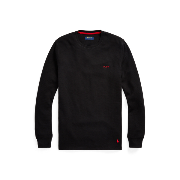 Waffle-Knit Crewneck Sleep Shirt