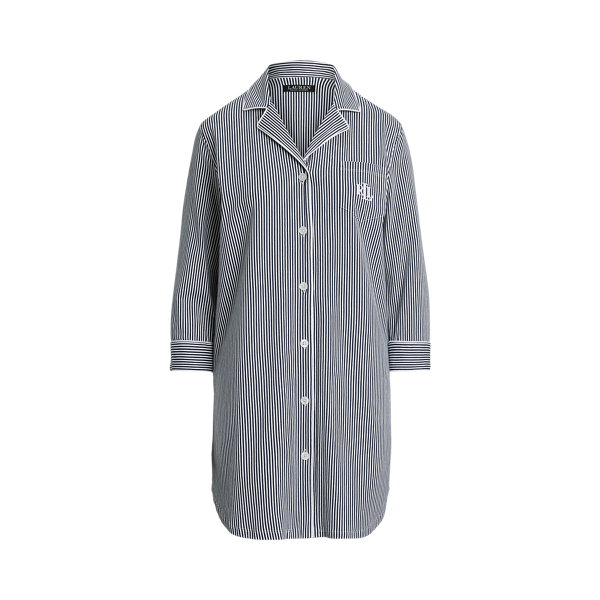 Striped Cotton Jersey Sleep Shirt for Women Ralph Lauren UK