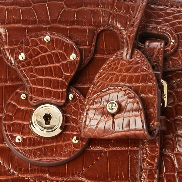 Honey Soft Ricky 18 Alligator Bag Ralph Lauren Collection 6